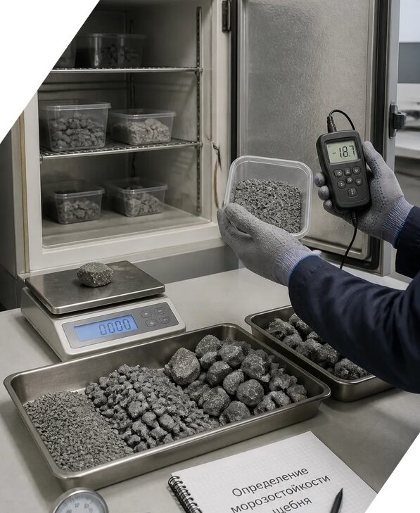 Определение морозостойкости щебня в Шуе от 3598 р. | ЭкспертизаРоссия