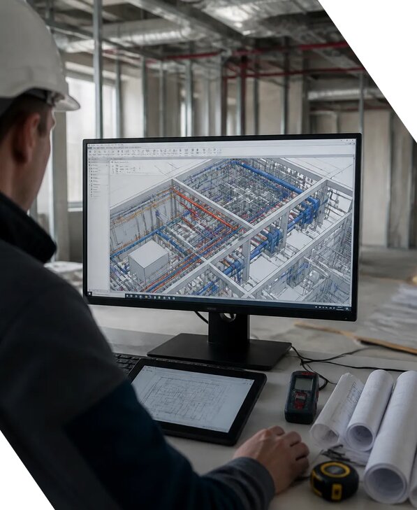 Создание BIM модели инженерных сетей для объектов в Шуе